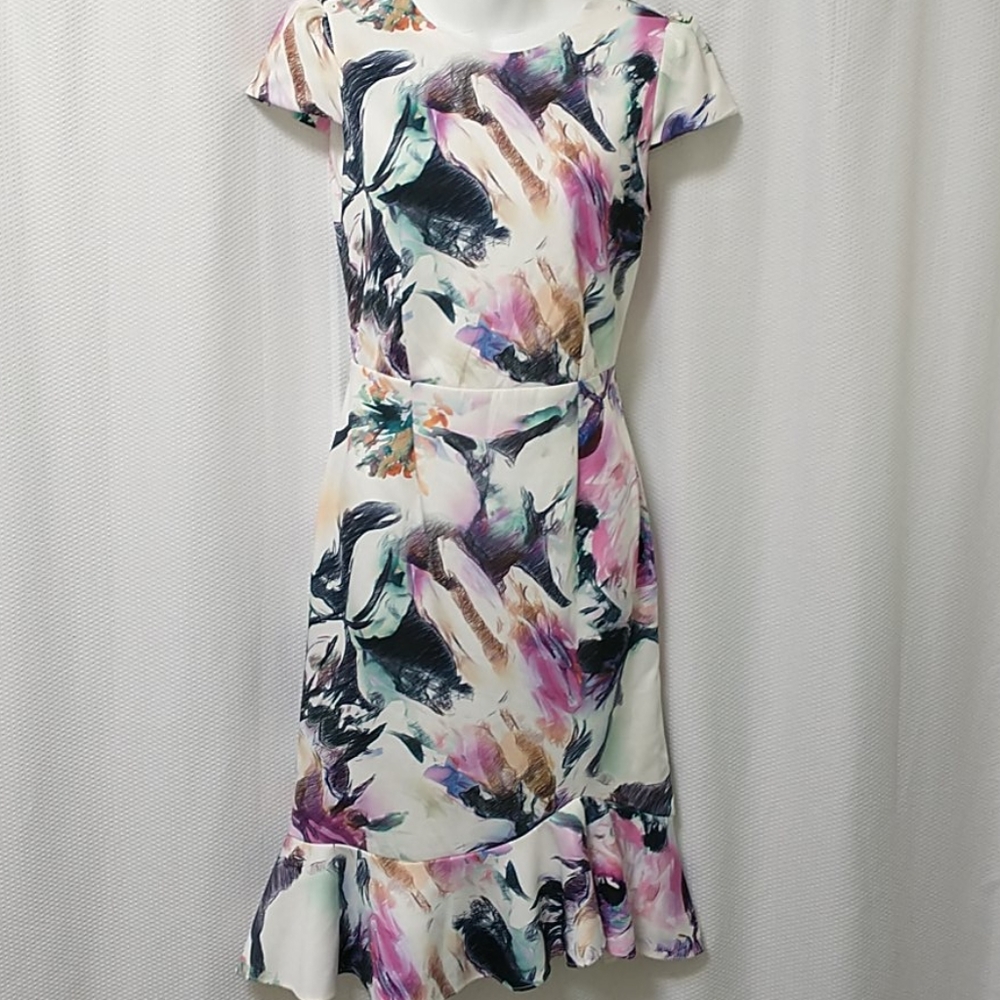 Betsey Johnson light neoprene flower dress